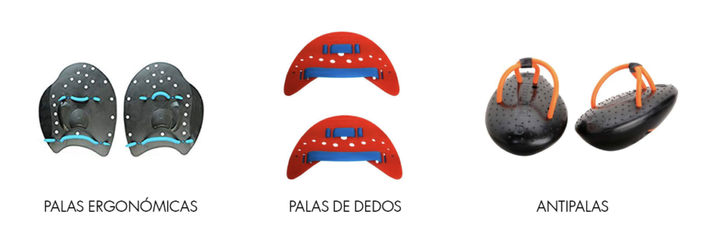 tipos-palas-material-de-natacion tipos de palas como material de natación